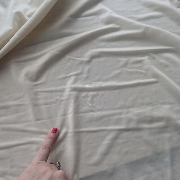 Vintage Women's Lingerie Slip Cream Shadowline 36 Tie Sleeve Knot Maxi - Picture 4 of 11